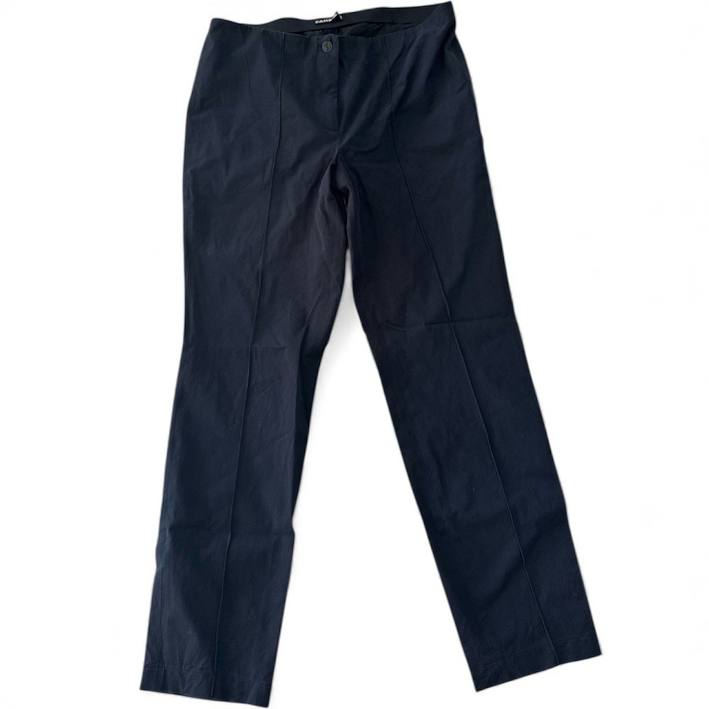 CAMBIO Women's Navy Straight Leg Pants Size Stretch Dress Trouser Career - M (8)